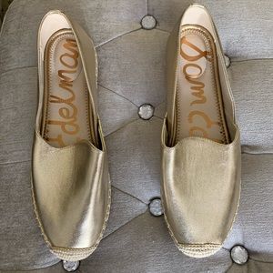 Gold Sam Edelman Espadrilles Flats